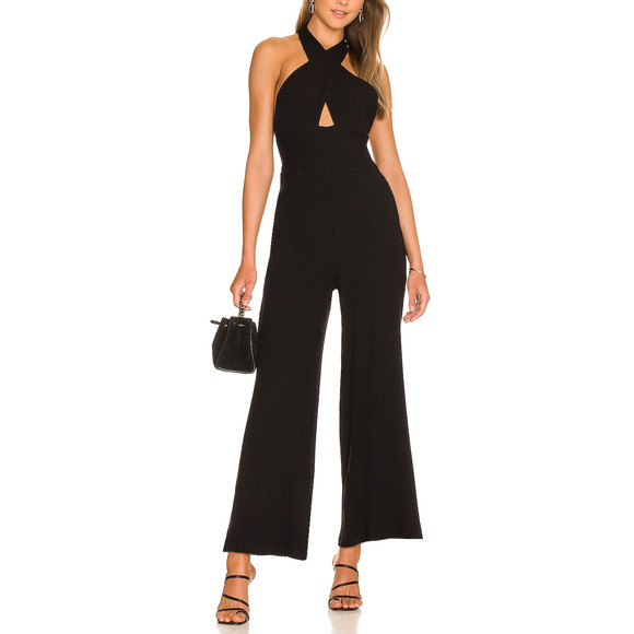 Callahan 'Mimi' Black Halterneck Jumpsuit Size S